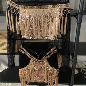 Fashion Nova two piece fringe set